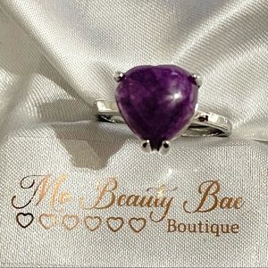 Amethyst Heart Ring